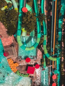 Water park aerial photo